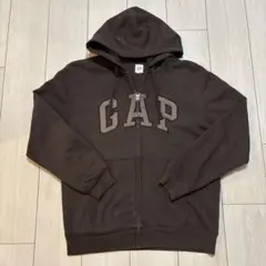 GAP ブラウン ジップアップ パーカー S