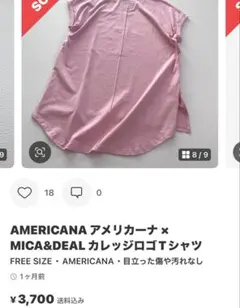 AMERICANA アメリカーナ × MICA&DEAL カレッジロゴTシャツのサムネイル