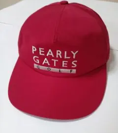 【美品】PEARLY GATES パーリーゲイツ　キャップ　レッド　赤　サイズ2