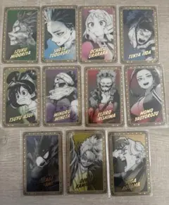 僕のヒーローアカデミア 原画展 ヒロアカ展 箔押し クリアカード 11枚セット