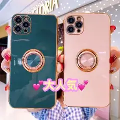 高級感✨リング付き iPhoneケース 7.8.X.11.12.13.14