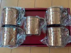 純銅ビア　マグカップ　5個セット