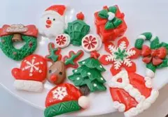 クリスマスパーツ②11種　デコパーツ　プラパーツ　ハンドメイド素材　冬