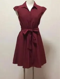 Bye-bye バイバイ リボンワンピース 赤