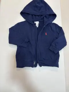 【美品】Ralph Lauren ネイビー フード付き パーカー18M