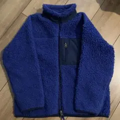ユニクロ　防風フリースジャケット　ボア　120 ブルー