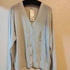 【未使用】ユニクロライトVネックカーディガン 02 Light Gray 3XL