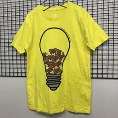 A643 グラニフ　Tシャツ プリント　アニマル　イエロー　レディース　M