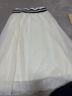 earth music &ecologyアイボリードットフレアスカート