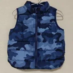 BabyGAP青色迷彩 ノースリーブアウター ダウンベスト90cm男の子