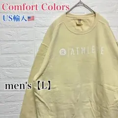 ●F941【US輸入】 コンフォートカラーズ スウェットシャツ イエロー系【L】のサムネイル