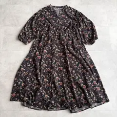 RETRO GIRL 花柄ロングワンピース