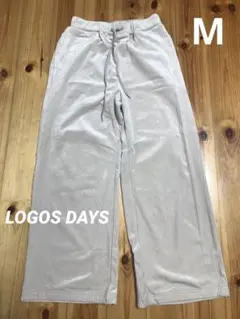 新品未使用＊ロゴスデイズ　ホワイトワイドパンツ Mサイズ