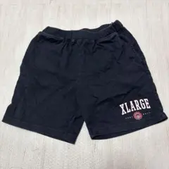 XLARGE キッズ ハーフパンツ 120 ブラック ロゴ 男の子 夏