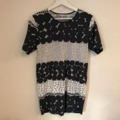 限定モデル！マリメッコ  半袖ワンピースXSサイズ/ドット水玉ポルトガル製