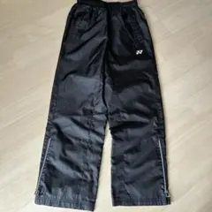 ヨネックス　ブラック ウォームアップパンツ ジッパーポケット付きSサイズ黒