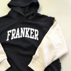 トレーナー フード付きパーカー 黒白