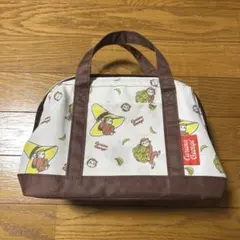 おさるのジョージ　ランチバッグ　ワイヤー入り　がま口