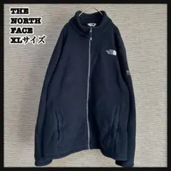 【ノースフェイス】フリースジャケット　黒ブラック　刺繍　肩ロゴ　韓国限定F2