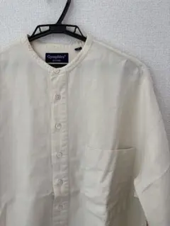 Gymphlex アイボリー 長袖シャツワンピース