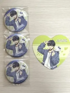 ブルーロック サンリオ グリッター缶バッジ　購入特典 コースター 潔世一