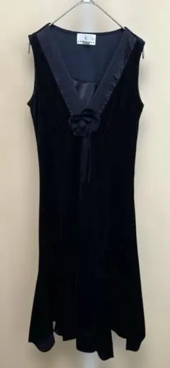 ワンピース　組曲　結婚式　小さいサイズ　ベロア素材　レディース　パーティドレス