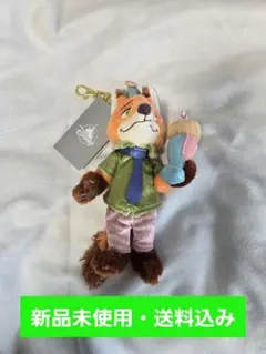 ディズニーストア　ズートピア　ニック　ぬいぐるみキーホルダー　10周年