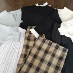 ニット・セーター、カットソー、スカート、パンツレディース 6枚 まとめ売り