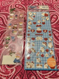 ハムスター シール ステッカー フェルト地 セット