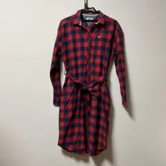 TOMMY JEANS チェック シャツワンピース