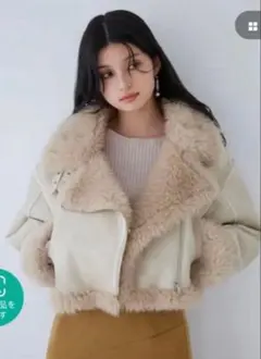 MURUA ヴィンテージライクショートフェイクムートン