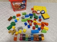 アンパンマン はじめてのブロックバケツＬ 他　美品
