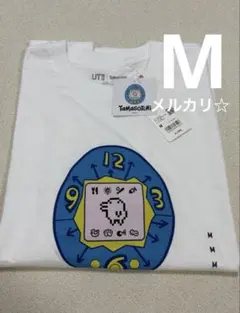 ③ UNIQLO たまごっち UT オーバーサイズフィット　ホワイト　Mのサムネイル