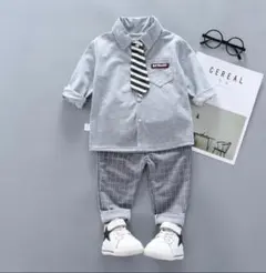 ラスト1着 110 フォーマルスーツ　グレー　XLサイズ