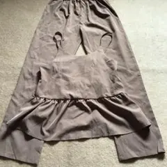 キャミソール ペプラムトップス ワイドパンツ セットアップ160のサムネイル