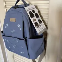 SOBIA ブルー刺繍リュック撥水軽量大容量 ✨新品未使用タグ付✨