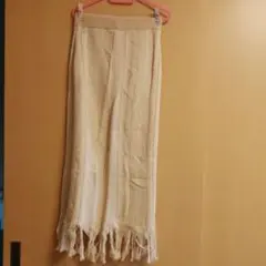 値下げ　Kastane　フリンジロングスカート