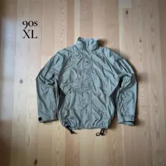 90s アディダス ナイロンジャケット XL テック センターロゴ 収納フード