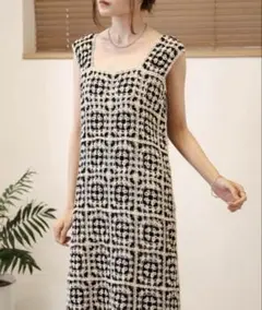 Bab クロシェロングワンピース