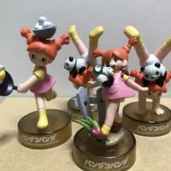 パンダコパンダ　フィギュア　ボトルキャップ　3種　計4個