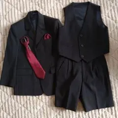 フォーマルスーツ 120cm グレー系ストライプ