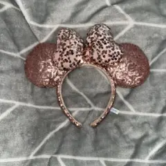 ミニーマウス風カチューシャ ローズゴールド