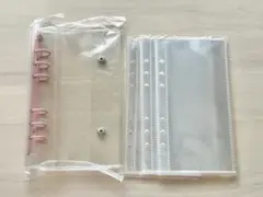 シール帳 ラメ ピンク バインダー A6