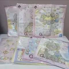 最終お値下げ！【新品、未開封】一番くじ すみっコぐらし タオルハンカチ 7枚