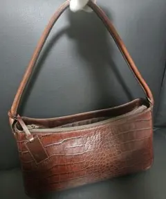 【良品】COMME CA DU MODE ワニ革 肩掛けショルダーバッグ