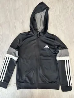 adidas フード付きジャージ 140cm ブラック
