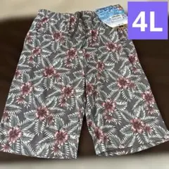 メンズ ハーフパンツ　花柄 ルームウェア 短パン　超クール　4L 新品