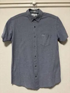 【出品8月末まで】【美品】LACOSTE 半袖シャツ スリムフィット グレーのサムネイル