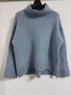 【お値下中】美品✨GLOBAL WORK 水色 タートルネックセーター M