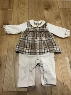 SLAP SLIP チェック柄襟付きロンパース 70cm